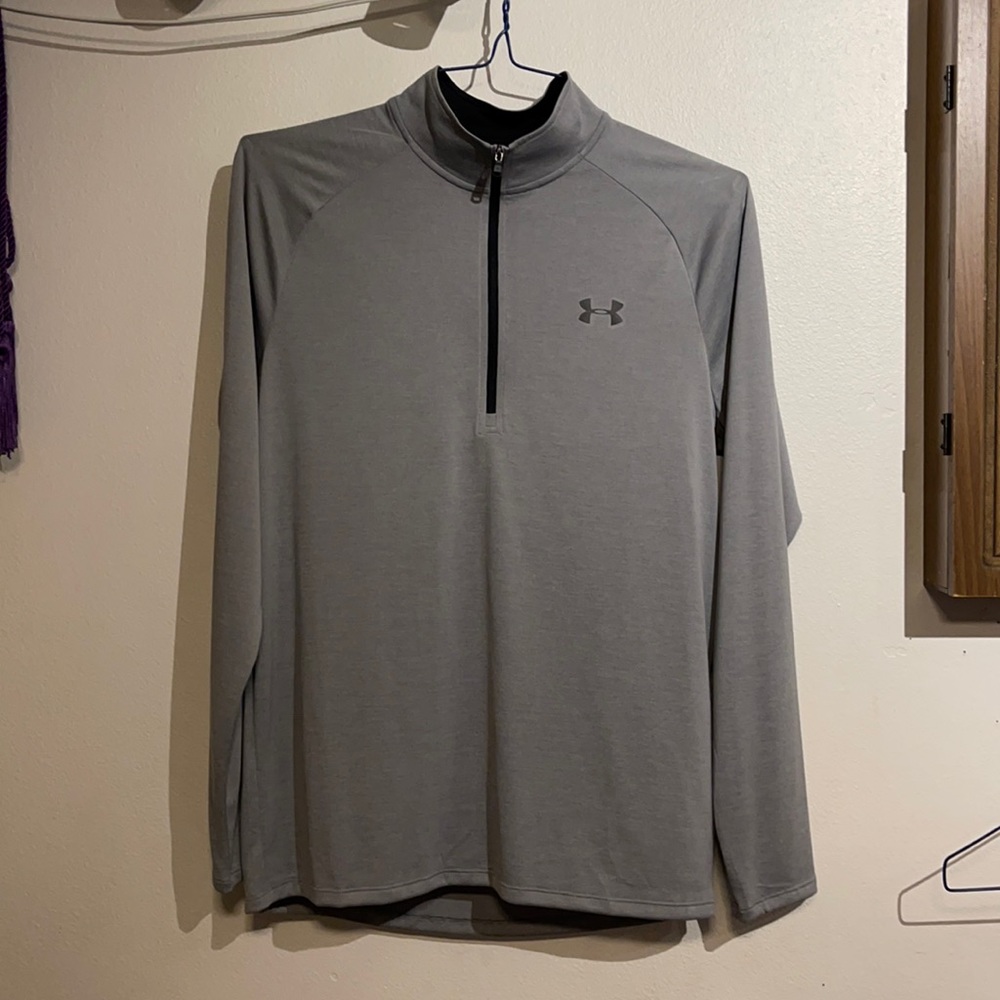 Under armour heat gear gray athletic men’s shirt